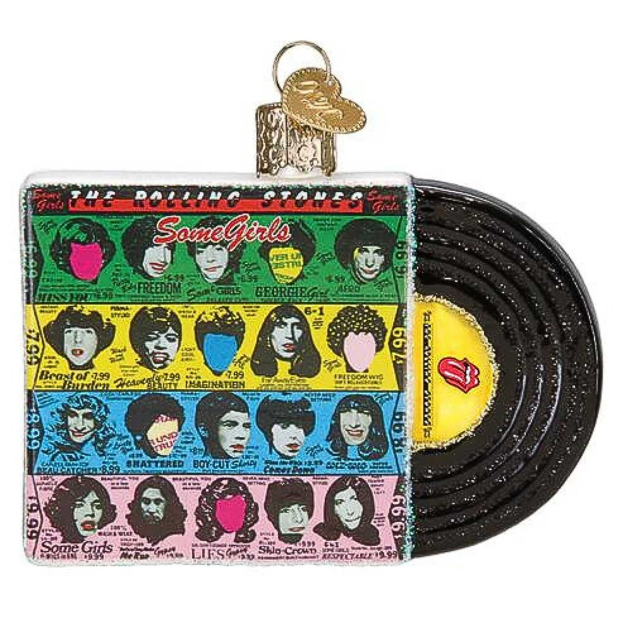 Old World Christmas 3.0 Inch Some Girls Album Cover Christmas Tree Ornament , The Rolling Stones